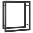 thumbnail image 1 of vidaXL Support de Rangement pour Bûches de Bois, Support Empilable en Acier Noir Mat, 1 of 6