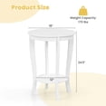 thumbnail image 2 of Costway 2-Tier End Table 18" Round Compact Sofa Side Nightstand with Storage Shelf White, 2 of 9