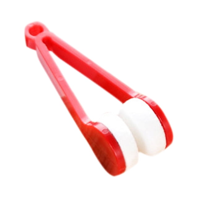 Portable Eyeglass Cleaner Brush Soft Sun Glasses Clip Eyeglasses Tool For OutdoorRed