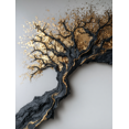 thumbnail image 1 of Black Gold Tree Textured Canvas Art, for Living Room, Office, Hotel, Entryway Decor, 1 of 8