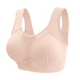 thumbnail image 1 of Wireless Bras for Women Middle Aged and Elderly Bras Without Steel Rings Large Size Underwear Front Button Style Bra Comfortable Bra Everyday Bras Gray 36, 1 of 2
