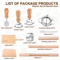 thumbnail image 2 of MesaSe Kit d'Outils pour Faire des Pâtes 11 Pcs Ensemble de Fabrication de Pâtes Efficace avec Planche à Rouler Filetée en Bois Coupe-Pâte Ravioli Multi-Usage pour Cuisine, 2 of 10