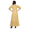 thumbnail image 3 of Moomaya Robe Longue Évasée Imprimée pour Femmes Manches 3/4 Col Rond Tenue Décontractée, 3 of 3