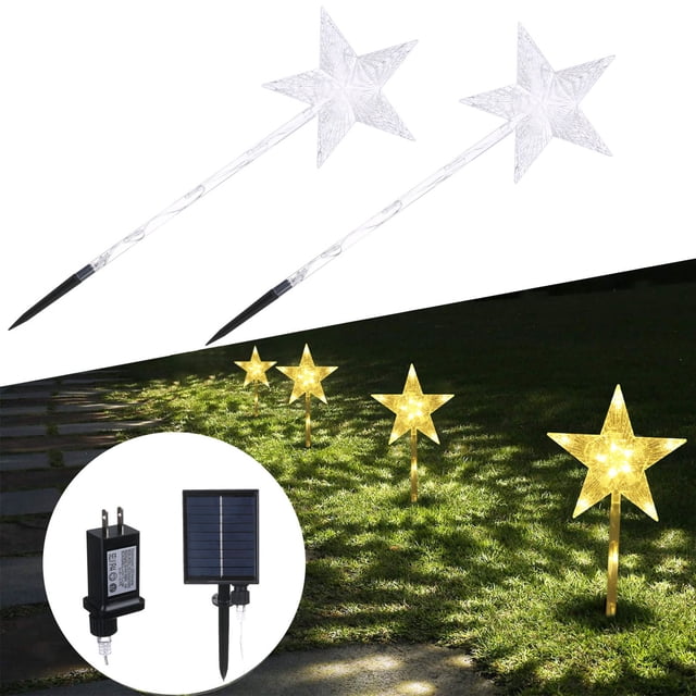 RKSTN Fall Decorations for Home Outdoor Lights Solar Decorations Outdoor LED Solar Powered Candle Xmas Roadway Lights 8 Mode