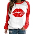thumbnail image 2 of Amzcrzy Chandail pour Femmes Femmes Imprimé Saint-Valentin Raglan à Manches Longues Chandail Décontracté à Capuchon Chandails de la Saint-Valentin pour Femmes Chandails à Manches Longues pour Femmes Chandail à Enfiler 5TG, 2 of 3