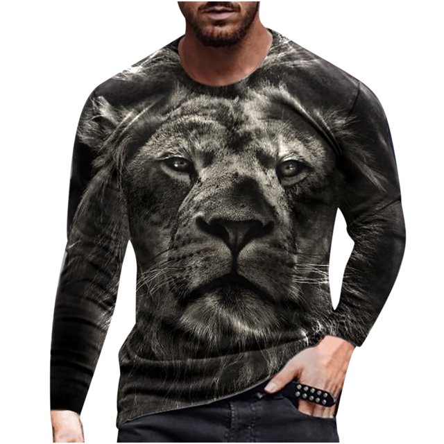 RKSTN Chemises pour Hommes Manches Courtes Manches Longues Imprimé Col Rond Chandail T-Shirt Blouse Chemises Hawaïennes pour Hommes