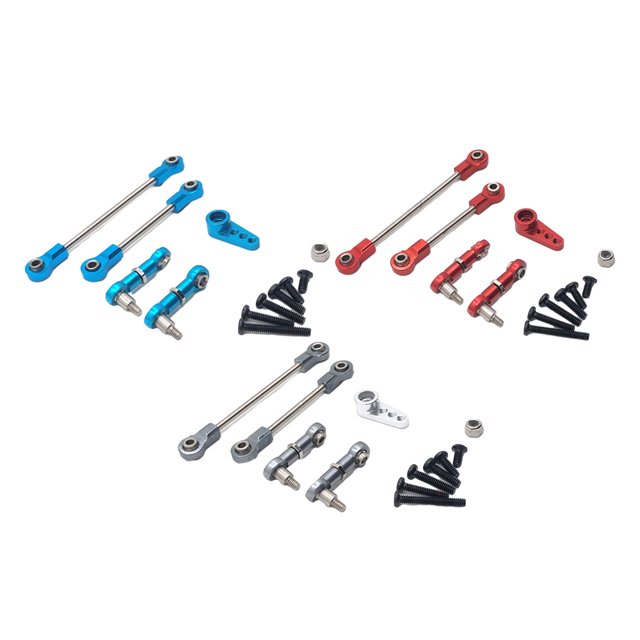 mmirethe Steering Link Rod Pull Rods Servo Links Linkage 28T Servo Arm For 1/28 Wltoys K969 Pull Rods Metal Upgrade Adjustable blue 1Set