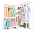 thumbnail image 2 of EDTara Metal Garment Rack Closet System, Heavy Duty Freestanding Organizer With Adjustable Hanging Rods and Storage Shelves, 2 of 7