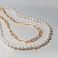 thumbnail image 3 of Collier Superposé avec Perles et Chaîne Trombone, 3 of 4