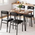 thumbnail image 2 of IdealHouse 5-Piece Dining Table Set with Upholstered Chairs, Space-Saving Kitchen Table for Small Spaces, Retro, 2 of 7