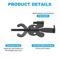 thumbnail image 3 of Unique Bargains Portable Security Door Lock, Adjustable Butterfly Hotel Door Lock Devices with Storage Bag, Black 1 Pack, 3 of 7