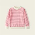 thumbnail image 2 of Chandail Tricoté pour Garçons et Filles, Chandail Rayé Chaud, Tenues Automne Hiver, Rose, 2 of 8