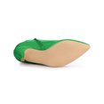 thumbnail image 3 of BLISSFUL STEP Women's Pointed Toe Side Zip Stiletto Heel Ankle Boots Green 10, 3 of 8