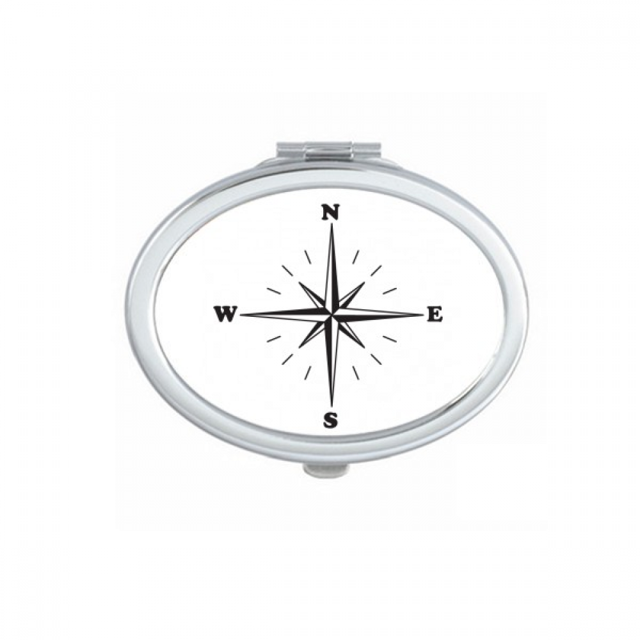 Direction Indicator Northwest Watch Mirror Portable Fold Hand Makeup Double Side Glasses