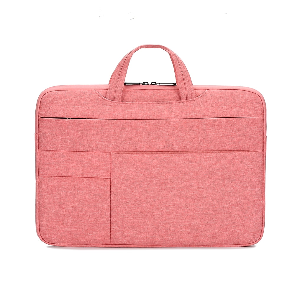 Yeacher Portable Laptop Bag 15.6 inch Laptop Case Waterproof Nylon Laptop Bag Briefcase Leisure Business Handbag Pink