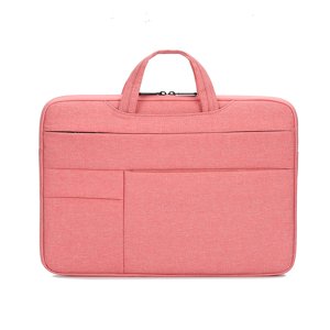 Yeacher Portable Laptop Bag 15.6 inch Laptop Case Waterproof Nylon Laptop Bag Briefcase Leisure Business Handbag Pink