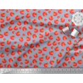 thumbnail image 3 of Soimoi Blue Georgette Viscose Fabric Tomato Vegetable Decor Fabric Printed Yard 44 Inch Wide, 3 of 3