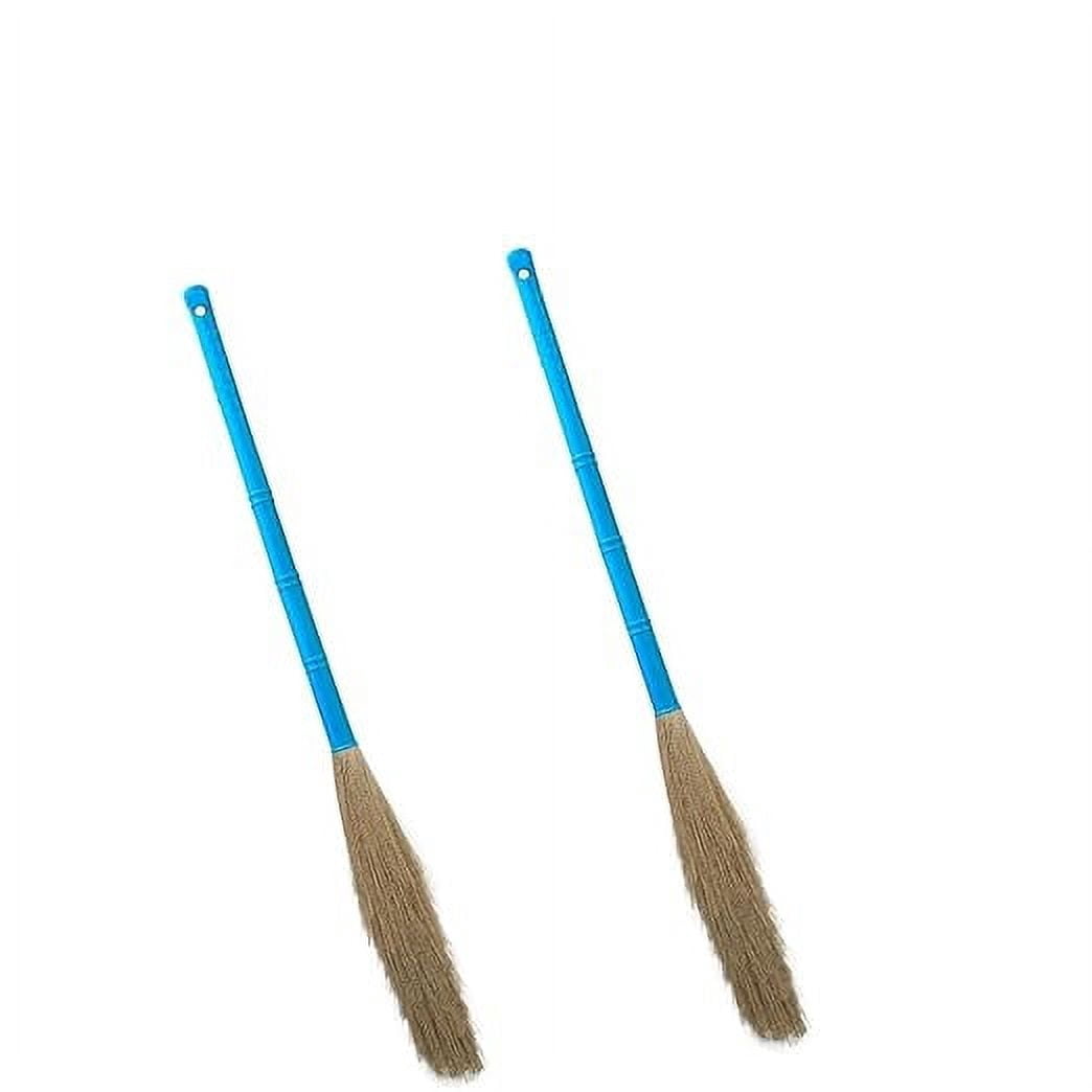 No Dust Broom With Long Handle For Home & Ceiling Cleaning | Washable Fiber Jhadu, For Floor & Ceiling Cleaning | Pack Of 2, Hanging Loop, Carpet, Dusting, Floor Cleaning | 2 Broom