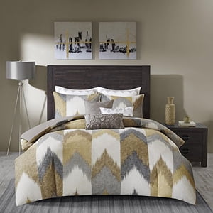 Ink and Ivy INK+IVY Alpine Yellow Cotton Printed Comforter Mini Set King