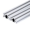 thumbnail image 1 of Unique Bargains 2 Pcs 2040 V Slot Aluminum Extrusion 150mm(5.9 Inch) Silver European Standard Anodized Linear Rail, 1 of 6