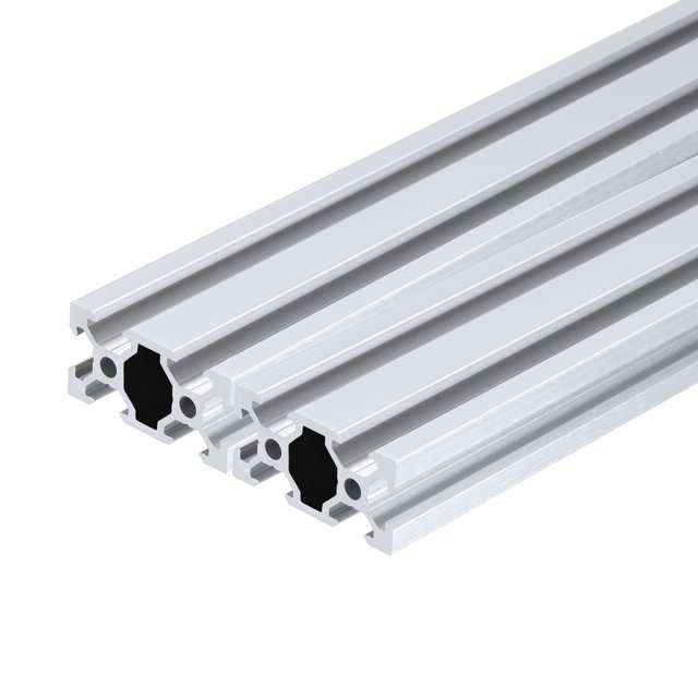 Unique Bargains 2 Pcs 2040 V Slot Aluminum Extrusion 150mm(5.9 Inch) Silver European Standard Anodized Linear Rail