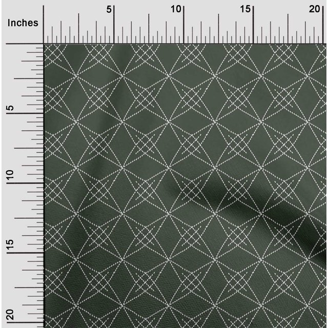 oneOone Polyester Lycra Fabric Shapes Geometric Sashiko Print Fabric by Yard 56 Inch Wide