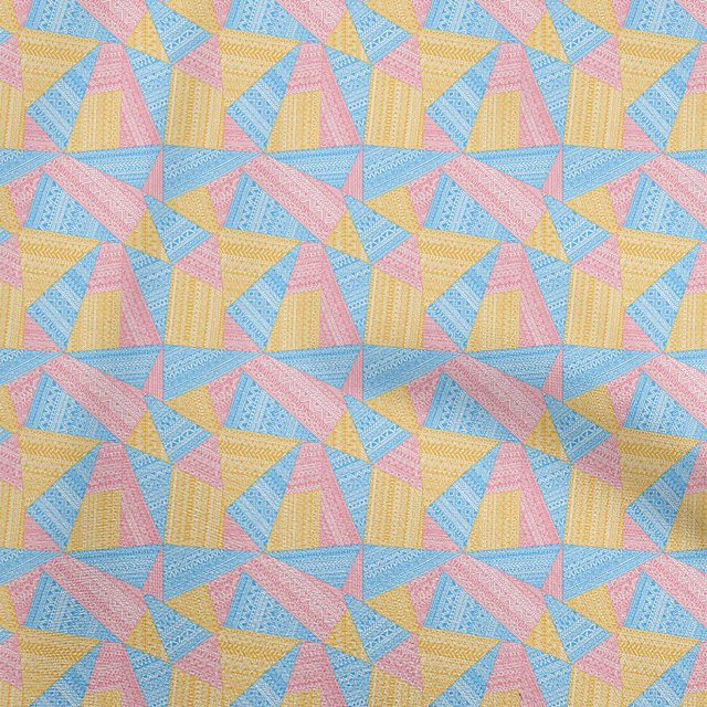 oneOone Georgette Viscose Yellow Fabric Tribal Craft Projects Decor Fabric Printed By The Yard 42 Inch Wide