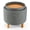 Grey, variant on Gymax Round Storage Ottoman w/Tray Top Accent Padded Footrest w/Wood Legs Grey