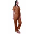 thumbnail image 3 of Moomaya Ensemble de Pyjama à Manches Courtes Imprimé pour Femmes Chemise de Nuit Boutonnée Imprimée, 3 of 6