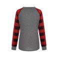 thumbnail image 3 of xiaxaixu T-shirt Imprimé de Noël pour Femmes, Pull-Over Patchwork à Manches Longues, 3 of 10