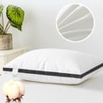 thumbnail image 1 of Uscallm Neck Support Pillow For Adults And Study, Orthopedic Cervical Pillow, Extra Thick High Loft Bed Pillow, Comfortable Soft Polyester Fiber Pillow Core For Dormitory Home Bedroom, 1 of 7