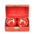 thumbnail image 1 of 2 x Hand Balls Chinese Health Balls with Storage Box Portable Fitness Relaxation Gossip Red, 1 of 9