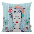 thumbnail image 1 of VargottamSquare Pillow Cover - Decorative Pillow Covers20x20 Inches,PrintedTeal BlueThemePillowcase, DecorativeSquareCushionCovers, 1 of 1