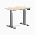 thumbnail image 1 of Desky Bureau Assis-Debout Mini Double - Chêne Classique / 32 x 20 Pouces / Gris Espace, 1 of 10