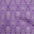 thumbnail image 1 of oneOone Silk Tabby Purple Fabric Damask Craft Projects Decor Fabric Printed By The Yard 42 Inch Wide, 1 of 4