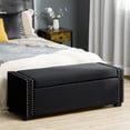 thumbnail image 2 of HOMCOM Modern Upholstered Flip Top Storage Bench Ottoman, Dark Grey, 2 of 10