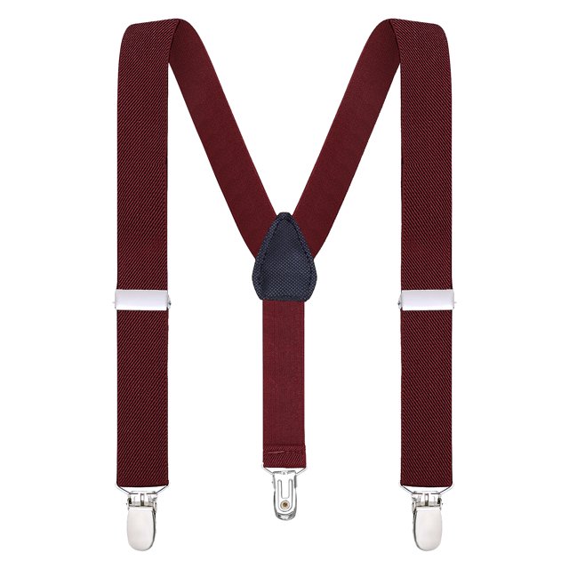 Buyless Fashion Adjustable Suspenders for Kids Toddlers Baby Elastic Solid Color 1 Inch - Y Back Design