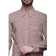 thumbnail image 3 of BESTMAN Printed Formal Shirts For Men Slim Fit Spread Collar Cotton Shirt, 3 of 5