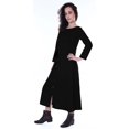 thumbnail image 4 of Moomaya Robe Maxi à Manches Longues, Longue, Boutonnée, Unie, Décontractée, Fendue, 4 of 6