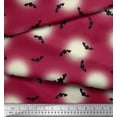 thumbnail image 2 of Soimoi Rayon Fabric Moon & Bat Halloween Print Fabric by Yard 42 Inch Wide, 2 of 3