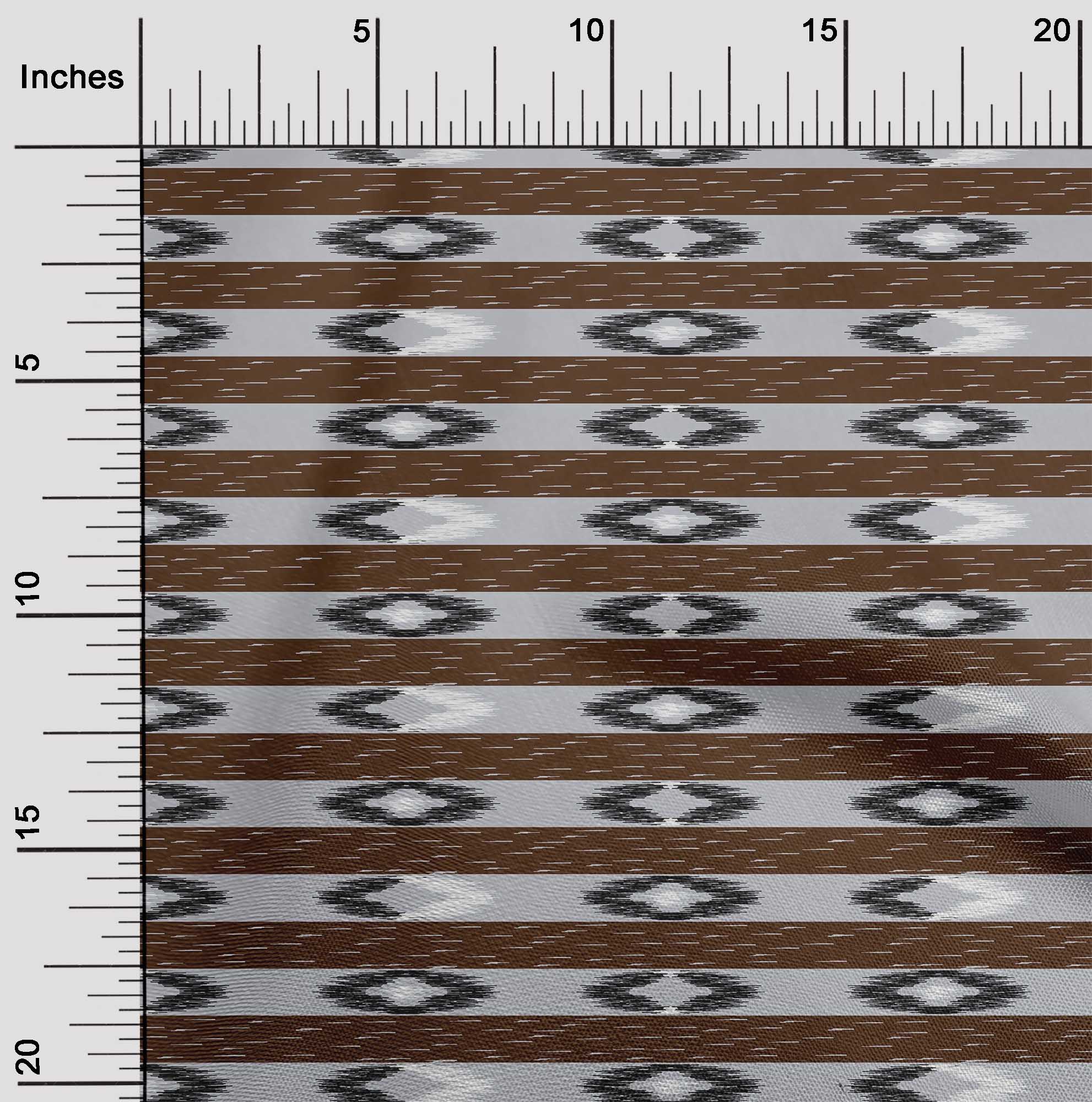 oneOone Organic Cotton Voile Fabric Stripe Ikat Decor Fabric Printed BTY 42 Inch Wide