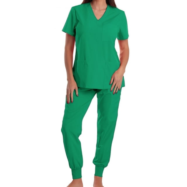 Scrubs for Women V Neck Short Sleeve Workwear Set Doctors Nurses