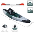 thumbnail image 3 of Costway Single Sit-on-Top Fishing Kayak Single Kayak Boat W/Fishing rod holders & Paddle, 3 of 10