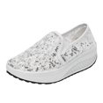 thumbnail image 1 of Chaussures pour Femmes Chaussures pour Femmes à Talons Compensés Peu Profonds Chaussures à Bascule Chaussures de Marche Décontractées à Semelles Épaisses Chaussures de Sport, 1 of 9