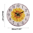 thumbnail image 3 of 30cm European Retro Sunflower Wall Clock Home Living Room Decoration Wall Clock, 3 of 4