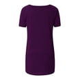 thumbnail image 5 of Tuniques d'Été pour Femmes à Col Rond, Manches Courtes, Coupe Ample, T-Shirts Confortables pour Femmes, Décontractés, Confortables et Fluides, Chemisiers pour Dames, 5 of 5