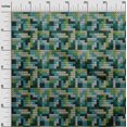 thumbnail image 3 of oneOone Tissu Flex Coton Vert Sarcelle Forme Géométrique Matériel de Robe Tissu Imprimé Tissu au Mètre 40 Pouces de Large, 3 of 4