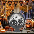 thumbnail image 4 of WHEANG Halloween Decorations Indoor Glass Globe 6.3" Battery Operated LED Lights With Bat Pattern Black Halloween Decor For Table Home, 4 of 5