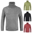 thumbnail image 1 of IROINNID Men's Turtleneck Long Sleeve Jumper Mid-Length Solid Color Knit Pullover Autumn And Winter Daily Commuting Trend Personality High Neck Sweater, 1 of 4
