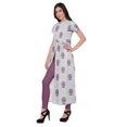 thumbnail image 2 of Moomaya Kurta à Manches Courtes Tunique d'Été Imprimée Kurtis à Fente avant pour Femmes, 2 of 5